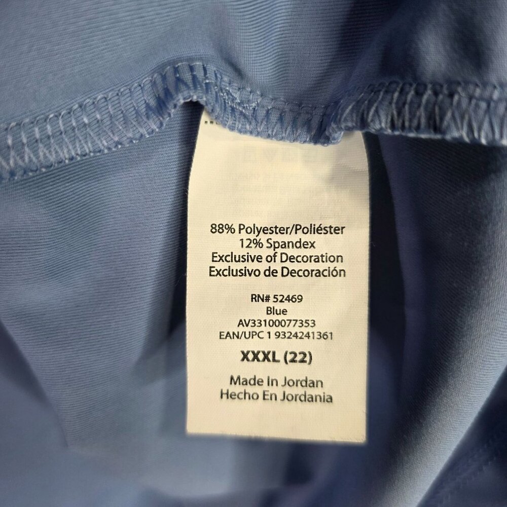 Womens Avia Blue Active Full Zip Jacket Long Sleeve Polyester Stretch Size XXXL - Picture 3 of 8